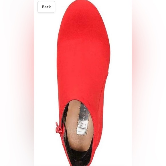 NWT INC International Concepts Red Lava Suede Close Toe Ankle Boots, Size 8 - Picture 4 of 12